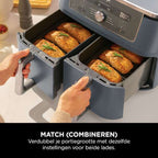 Ninja Dual Zone Airfryer met 2 lades en 6 functies - 9.5L - DZ400EUCYD - Marineblauw