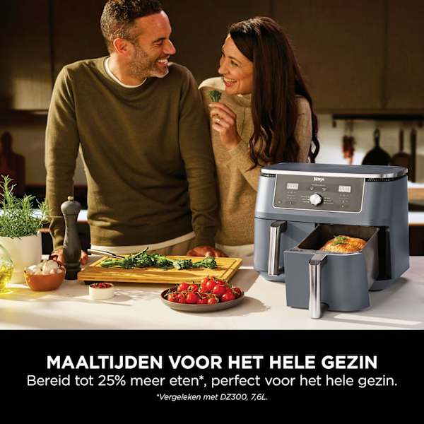 Ninja Dual Zone Airfryer met 2 lades en 6 functies - 9.5L - DZ400EUCYD - Marineblauw