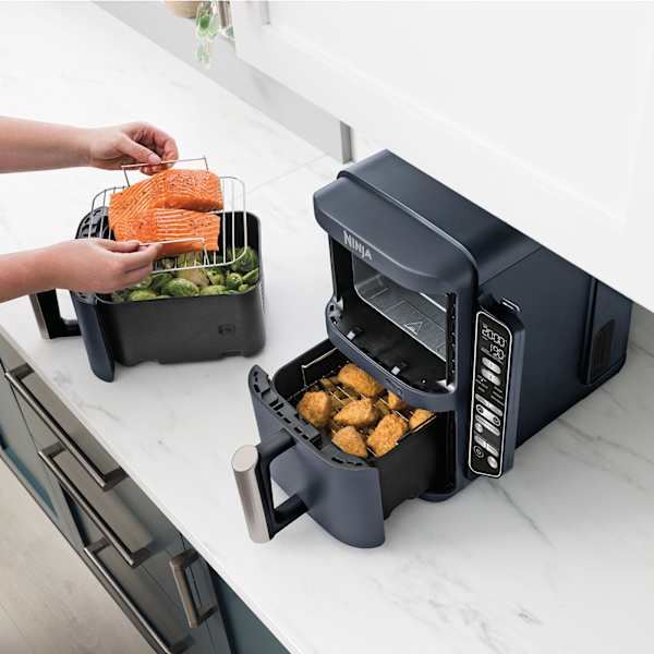 Ninja Double Stack Airfryer XXL - met 2 lades en Smart Cook 9,5L - Marineblauw - SL451EU