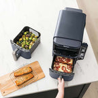 Ninja Double Stack Airfryer XXL - met 2 lades en Smart Cook 9,5L - Marineblauw - SL451EU