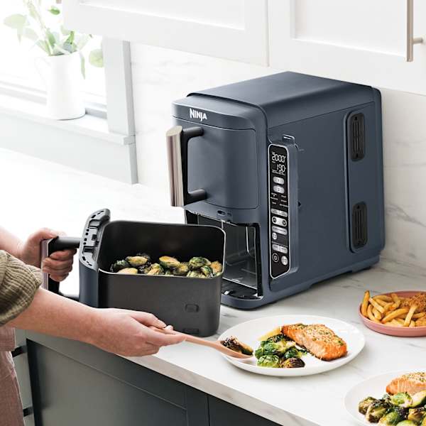 Ninja Double Stack Airfryer XXL - met 2 lades en Smart Cook 9,5L - Marineblauw - SL451EU