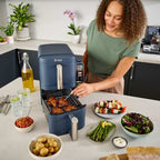 Ninja Double Stack Airfryer XXL - met 2 lades en Smart Cook 9,5L - Marineblauw - SL451EU