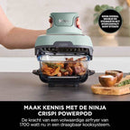Ninja CRISPi 4-in-1 Airfryer met glazen vershoudschalen - Groen - FN101EUSG