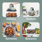 Ninja CRISPi 4-in-1 Airfryer met glazen vershoudschalen - Groen - FN101EUSG