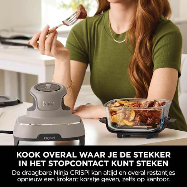 Ninja CRISPi 4-in-1 Airfryer met glazen vershoudschalen - Grijs - FN101EUST