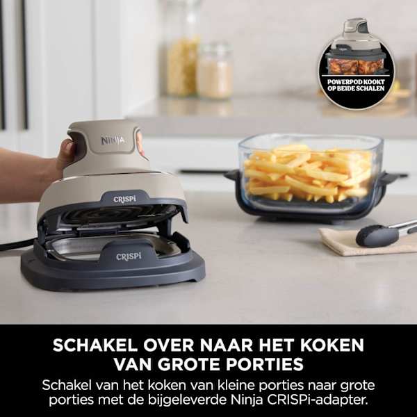 Ninja CRISPi 4-in-1 Airfryer met glazen vershoudschalen - Grijs - FN101EUST