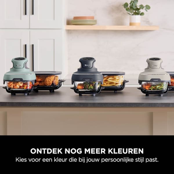 Ninja CRISPi 4-in-1 Airfryer met glazen vershoudschalen - Grijs - FN101EUST