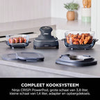 Ninja CRISPi 4-in-1 Airfryer met glazen vershoudschalen - Antraciet - FN101EUGY