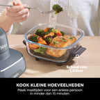 Ninja CRISPi 4-in-1 Airfryer met glazen vershoudschalen - Antraciet - FN101EUGY