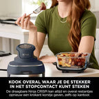Ninja CRISPi 4-in-1 Airfryer met glazen vershoudschalen - Antraciet - FN101EUGY