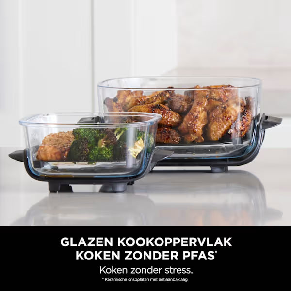 Ninja CRISPi 4-in-1 Airfryer met glazen vershoudschalen - Antraciet - FN101EUGY