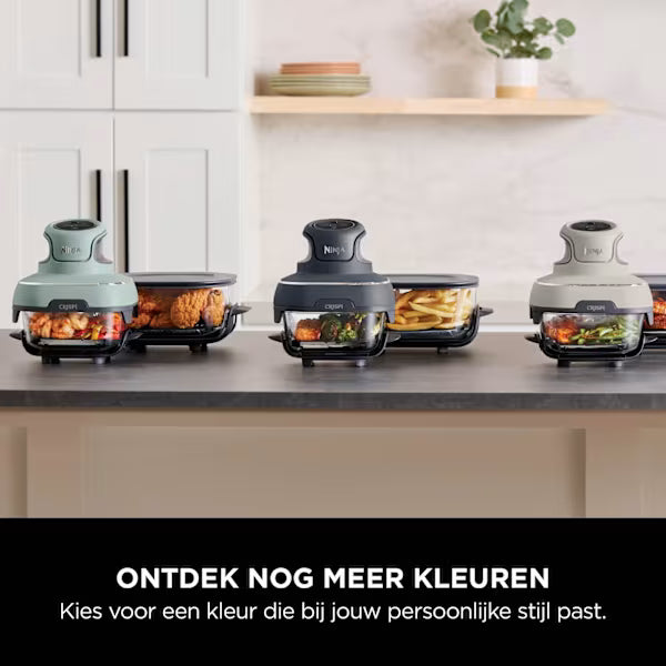 Ninja CRISPi 4-in-1 Airfryer met glazen vershoudschalen - Antraciet - FN101EUGY