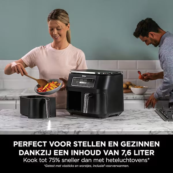Ninja Foodi Dual Zone Airfryer met 2 lades en 4 functies - 7.6L - AF200EU