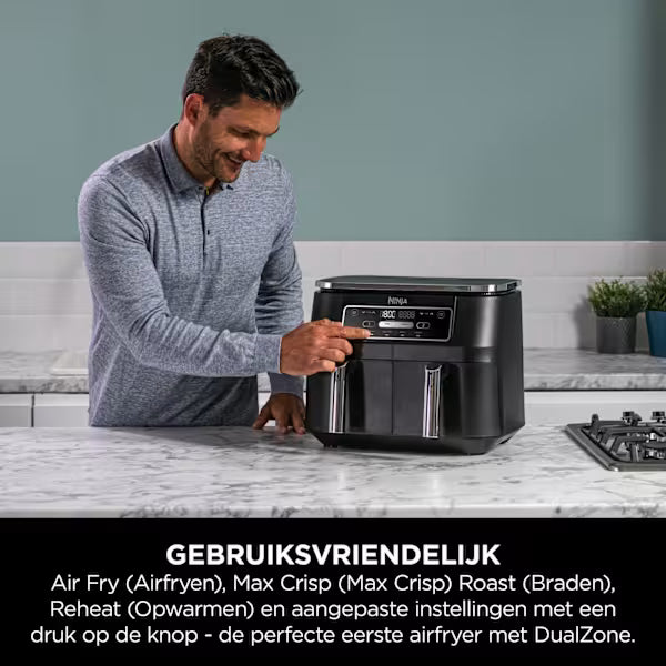 Ninja Foodi Dual Zone Airfryer met 2 lades en 4 functies - 7.6L - AF200EU