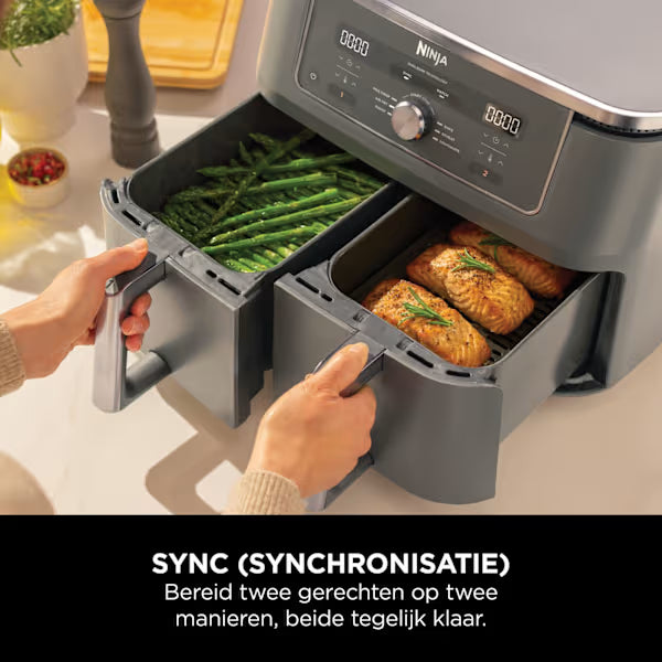 Ninja Dual Zone Airfryer met 2 lades en 6 functies - 9.5L - DZ400EU