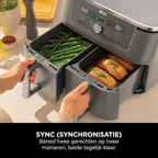 Ninja Dual Zone Airfryer met 2 lades en 6 functies - 9.5L - DZ400EU