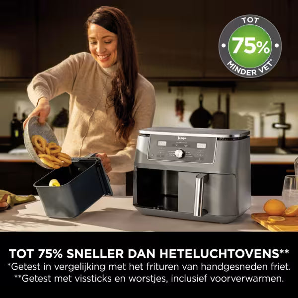Ninja Dual Zone Airfryer met 2 lades en 6 functies - 9.5L - DZ400EU