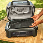 Ninja Woodfire Pro XL Electric BBQ Grill & Smoker (OG850EU) - bundel inclusief Standaard en Afdekhoes